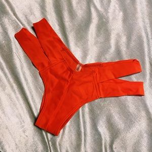 Montce swim euro bikini bottom in red XS